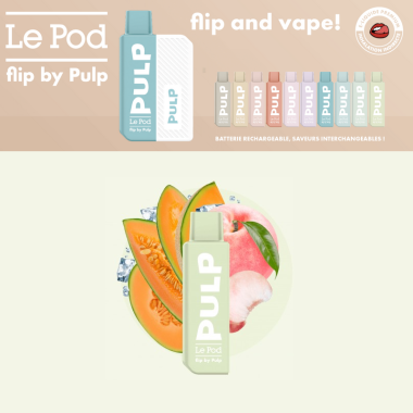 Pêche Melon Glacés - Cartouche - Le Pod Flip by Pulp